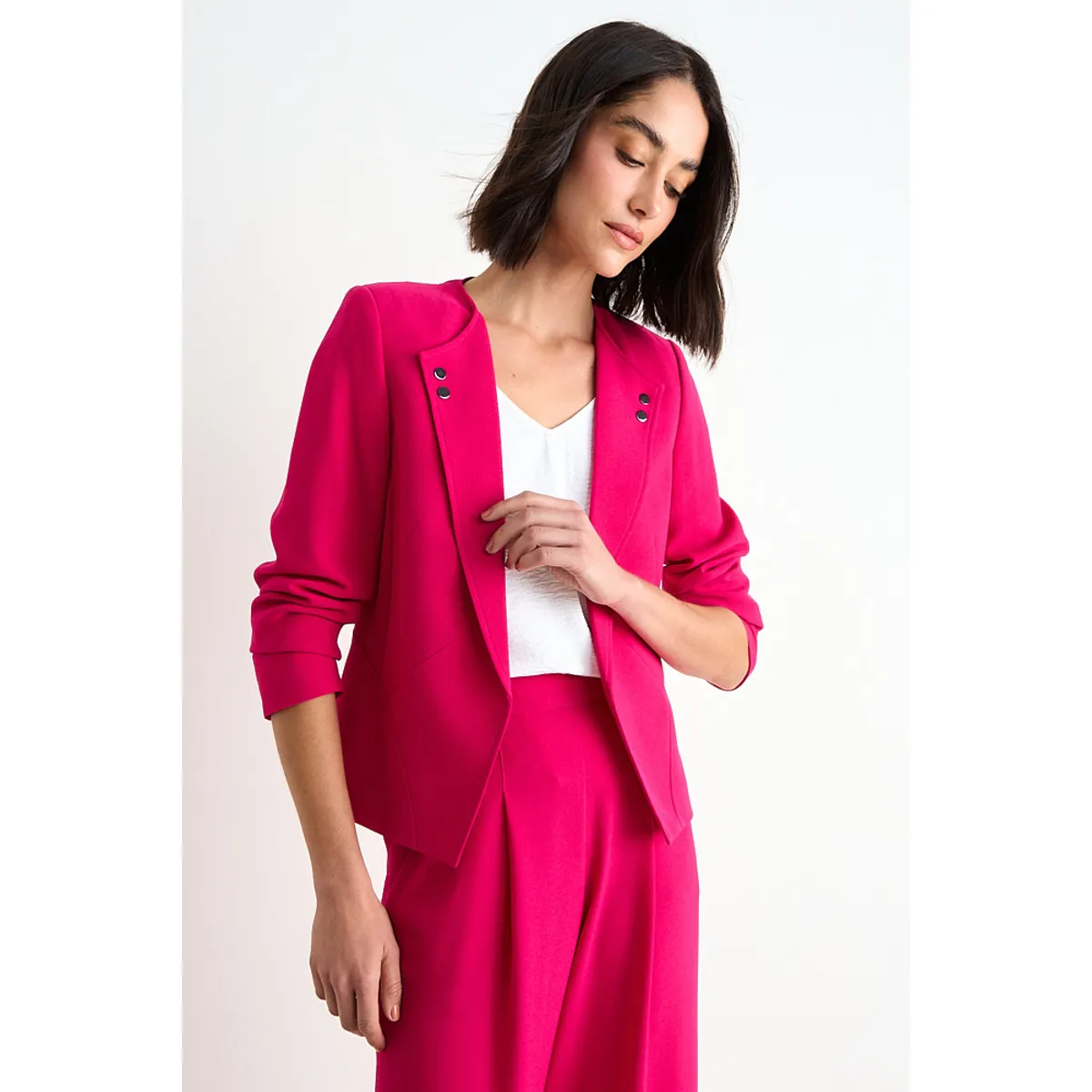 ASH - Blazer Liso Mujer Fucsia Ash