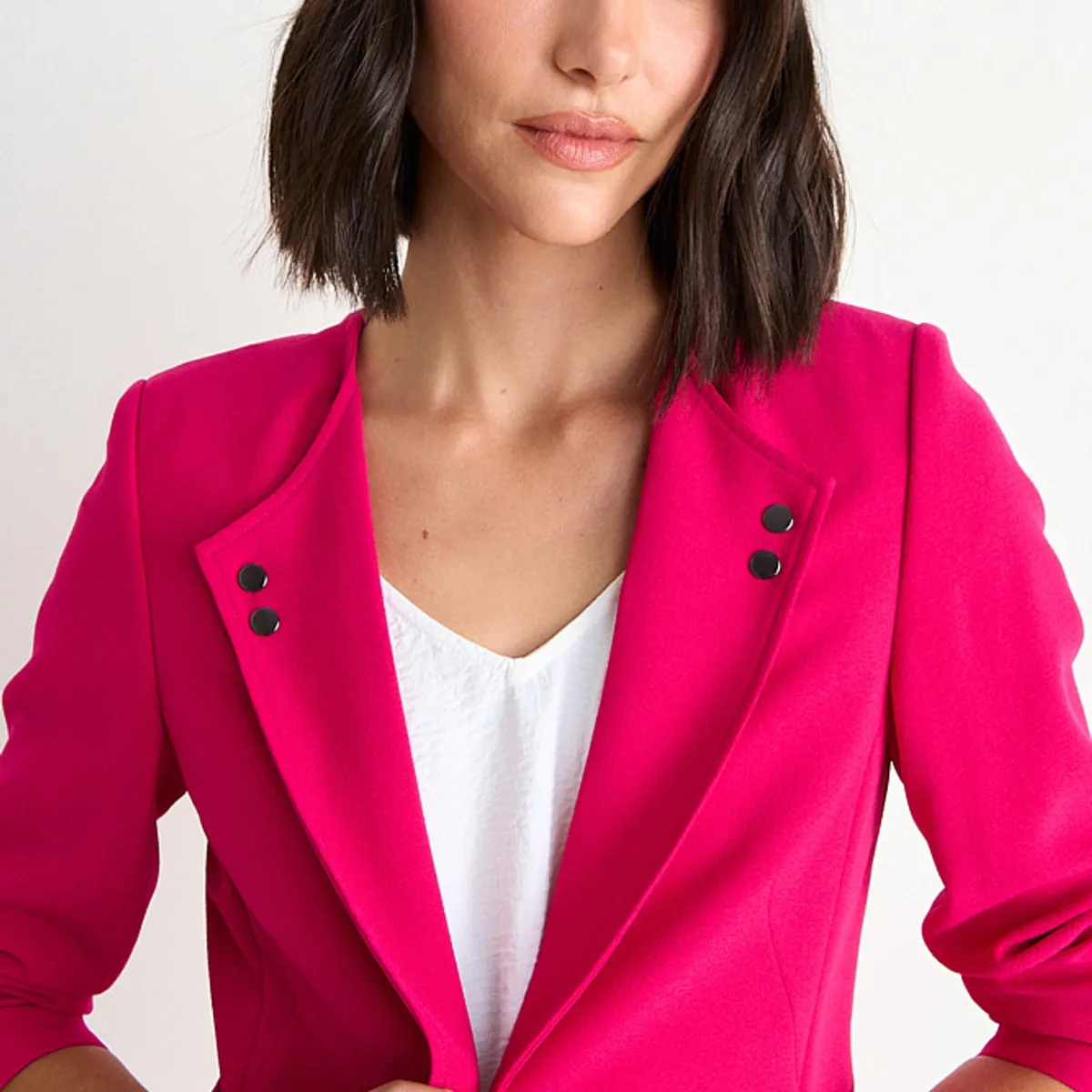 ASH - Blazer Liso Mujer Fucsia Ash