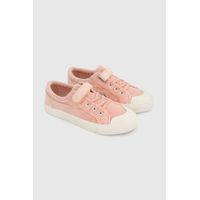 Zapatilla de Niña Rosa Viejo con Cordón-Velcro