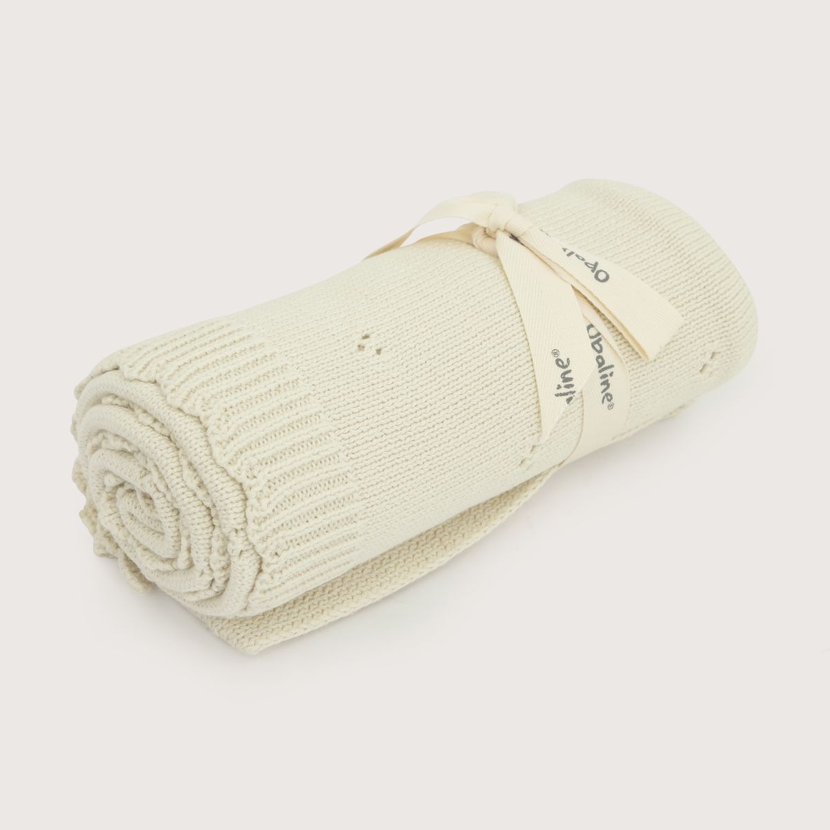 OPALINE - Manta Tejida Beige