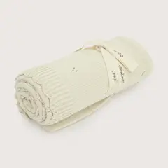 OPALINE - Manta Tejida Beige