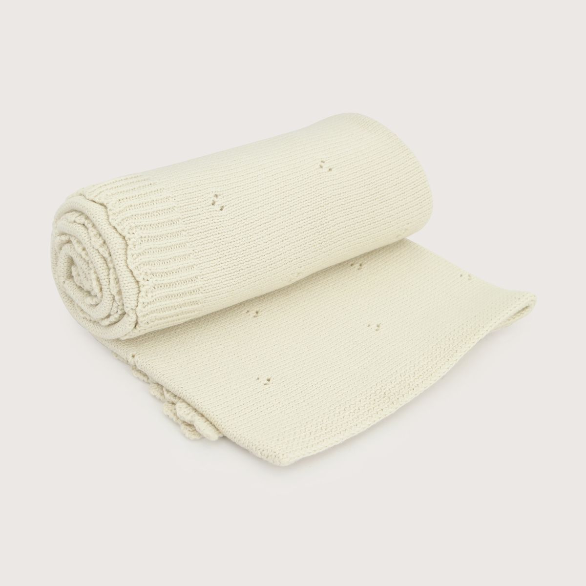 OPALINE - Manta Tejida Beige
