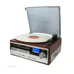 IRT - Tornamesa Los 80 Usb/sd/ Radio Fm/ Aux/ Bt/ Cd/cas Fx Color Marrón Claro