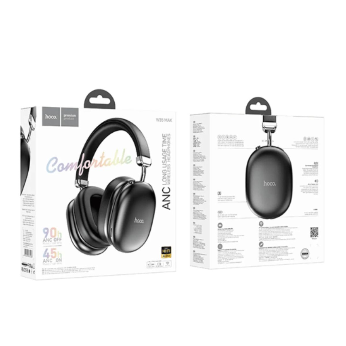 HOCO - Audifonos Con Cancelacion de Ruido Diadema Bluetooth Hoco W35 Max  NEGRO