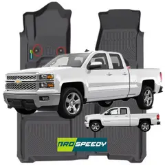 GENERICO - PISOS CALCE PERFECTO PROSPEEDY CHEVROLET SILVERADO CABINA Y MEDIA 2014 al 2018-2019 3PIEZAS