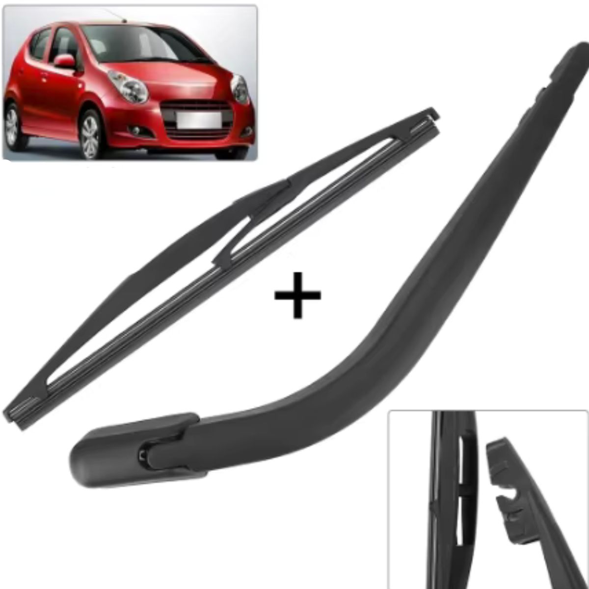 GENERICO - Brazo + Plumilla Trasero Compatible Suzuki Alto 2009-2014