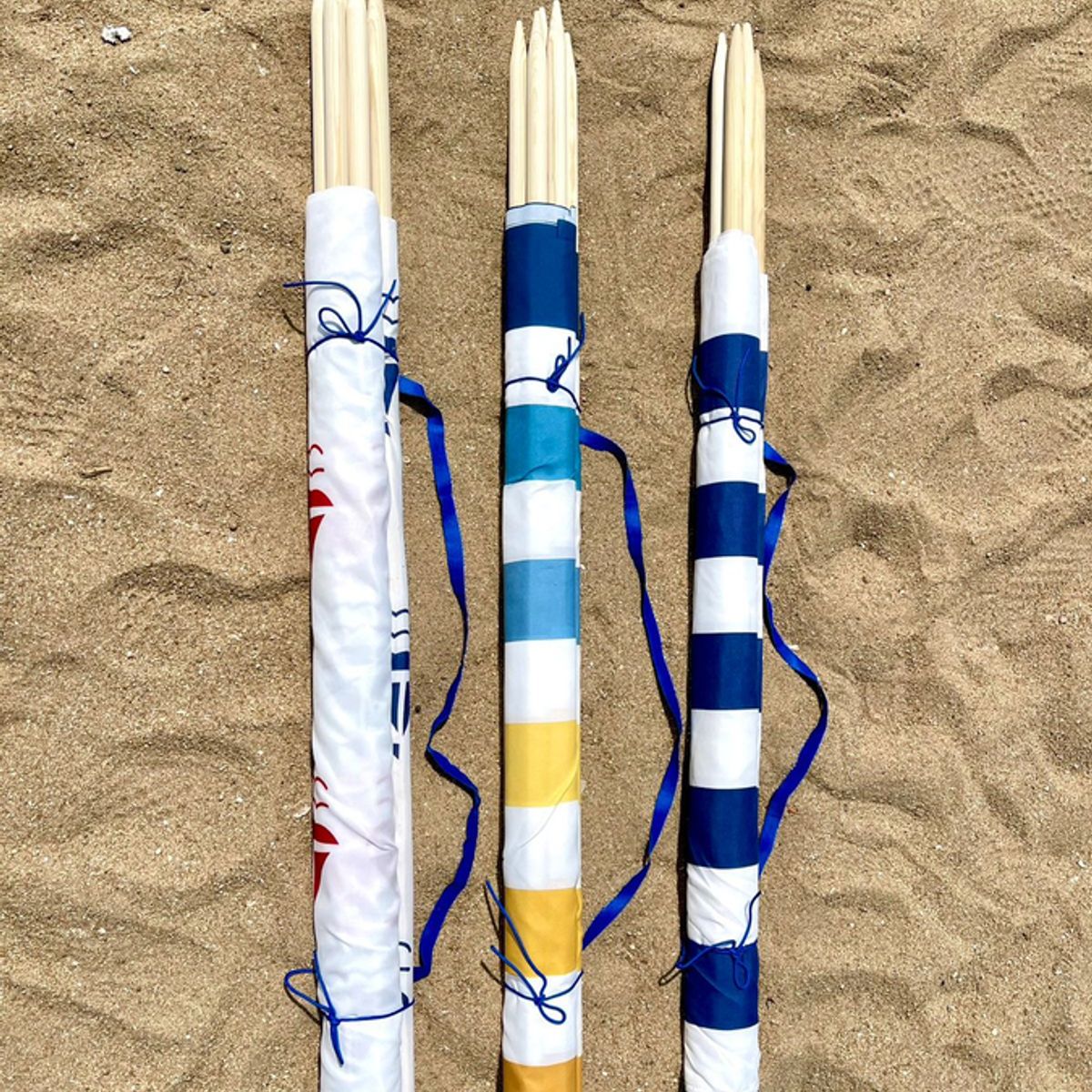 GENERICO - Paraviento 3mtrs con estaca de madera Azul