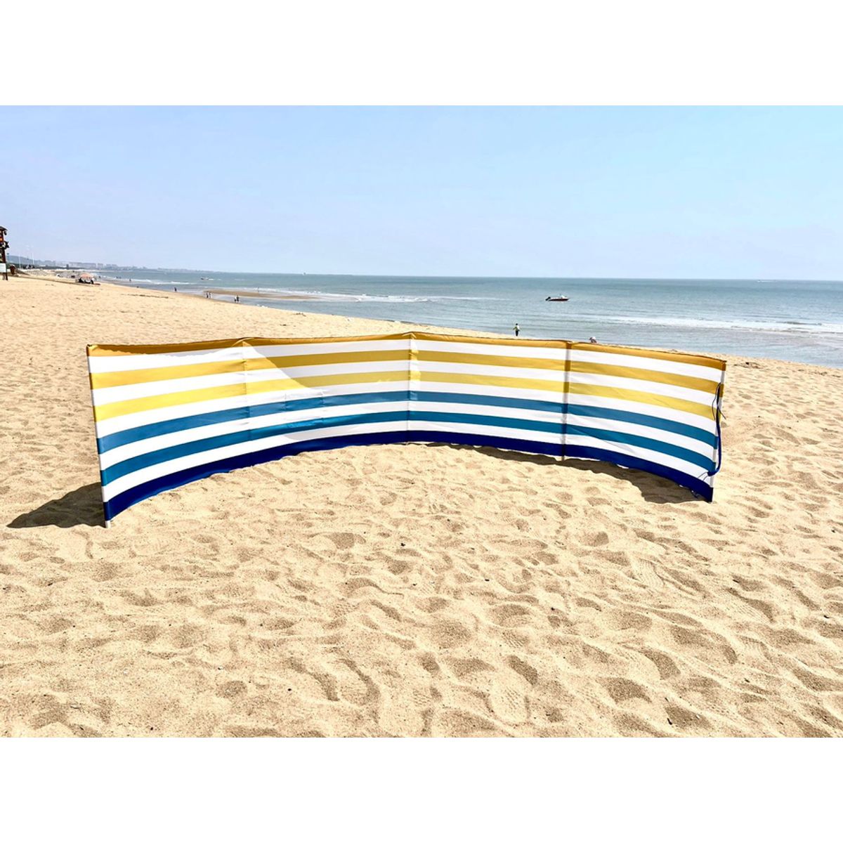 GENERICO - Paraviento 5mtrs con estaca de madera Blanco