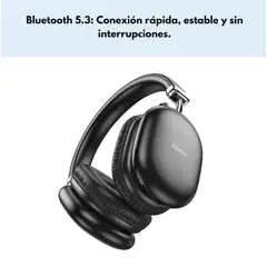 HOCO - Audífonos Bluetooth W35 Max Sonido Potente 90H De Uso Batería Negro