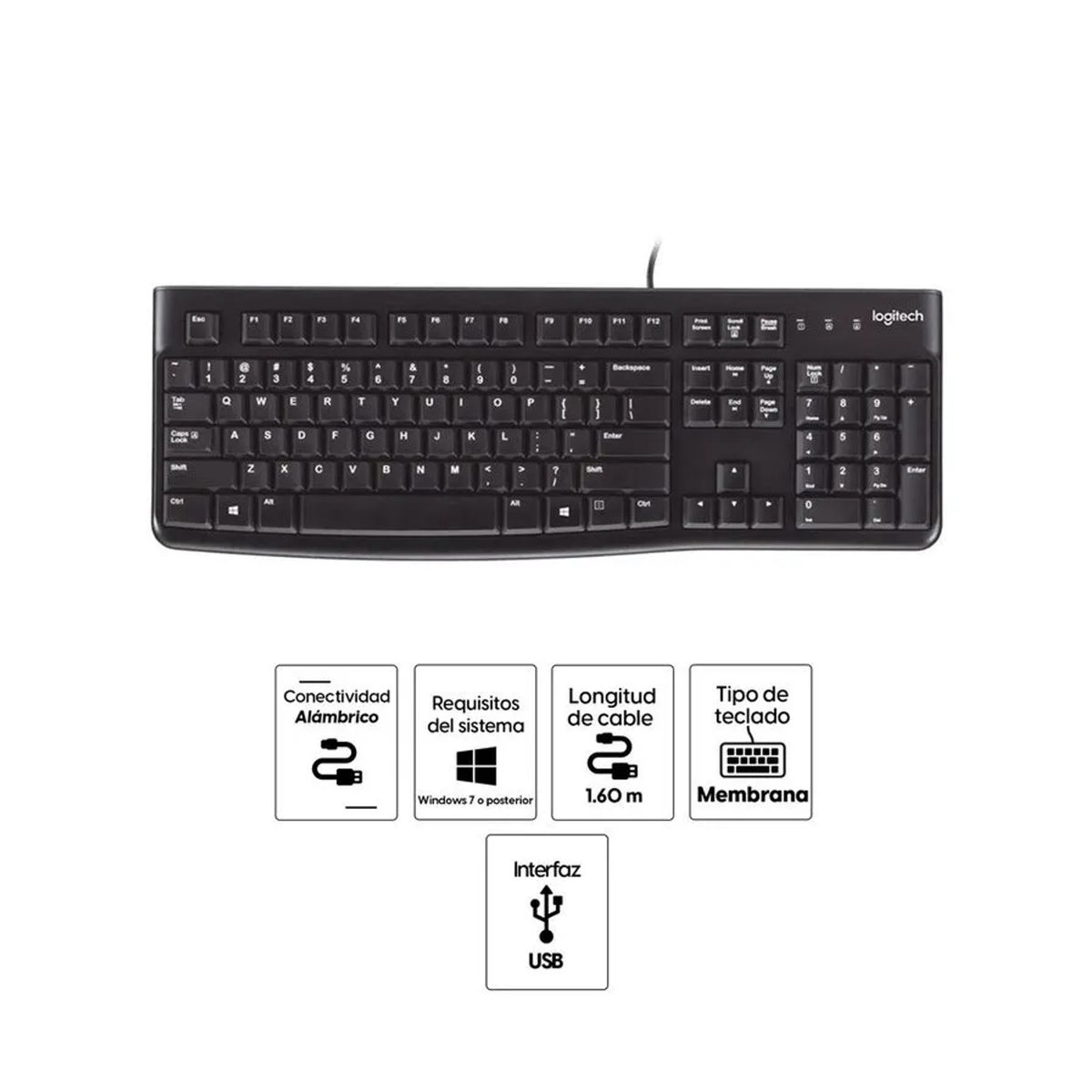 LOGITECH - Teclado Alámbrico Logitech K120 USB