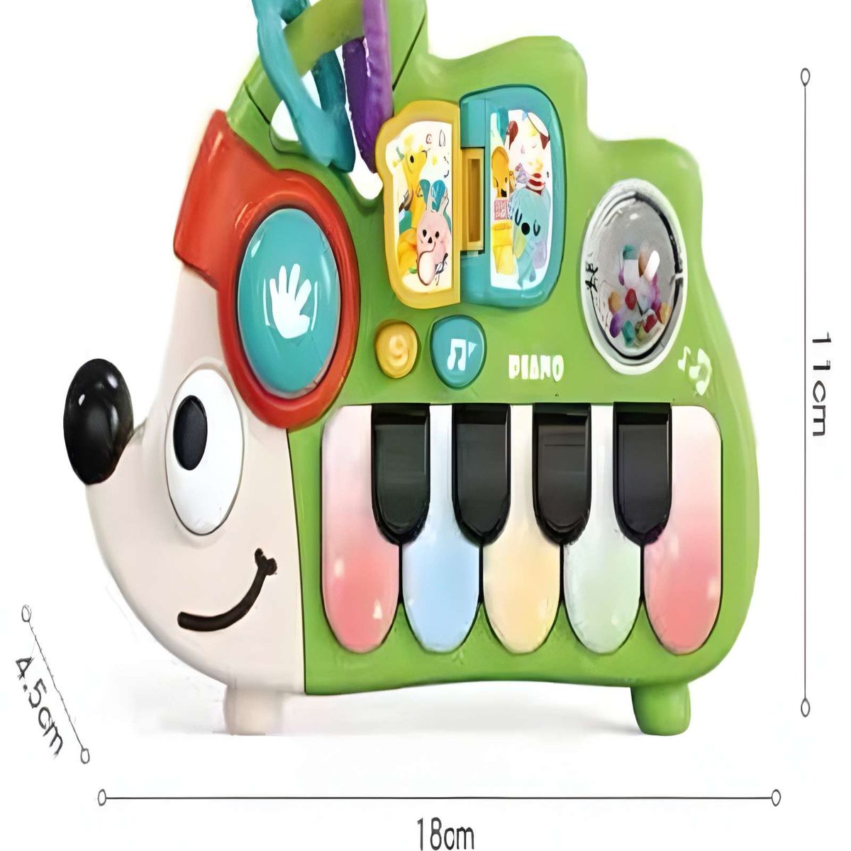 GENERICO - Piano Musical Sensorial Erizo Verde