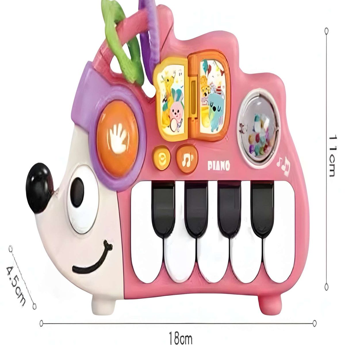 GENERICO - Piano juguete Musical Sensorial de Erizo Rosa