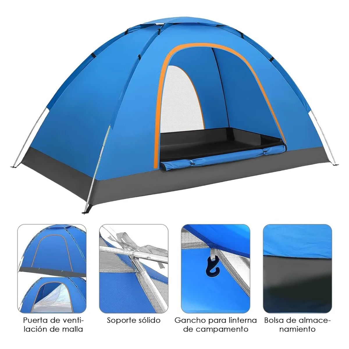 GENERICO - CARPA CAMPING 3 PERSONAS PLAYA MONTAÑA CUBRE TECHO