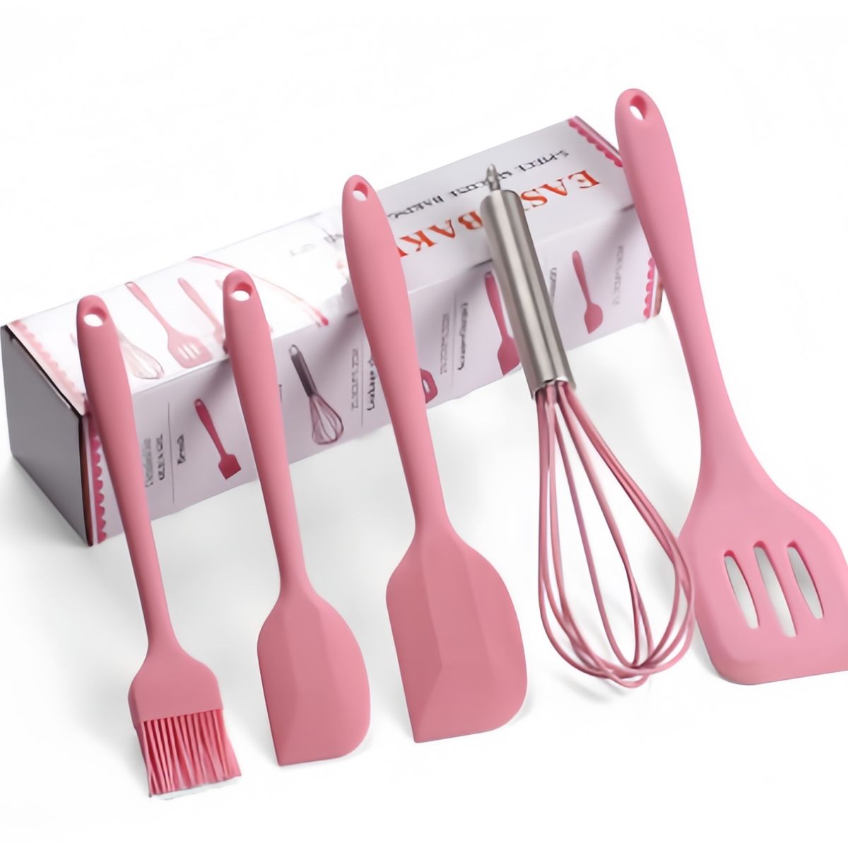 GENERICO - Juego de Utensilios De Cocina De Acero Inoxidable De Silicona 5pcs