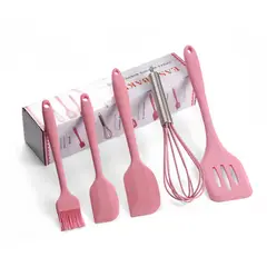 GENERICO - Juego de Utensilios De Cocina De Acero Inoxidable De Silicona 5pcs
