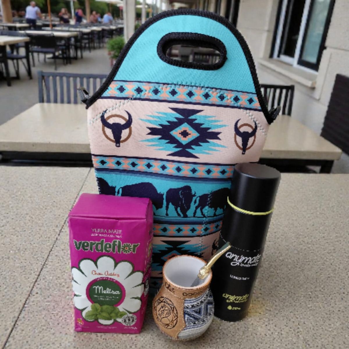 GENERICO - Set Mate + Yerba + Bombilla + Termo  Y Bolso Matero