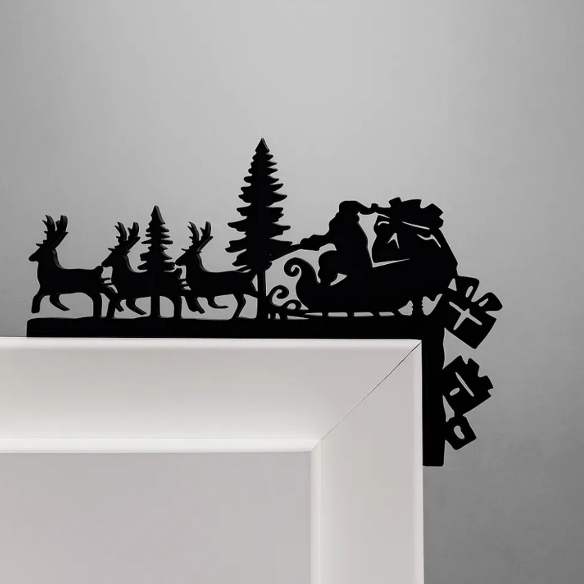 GENERICO - Adorno navidad - Esquinero de puerta Santa y Renos