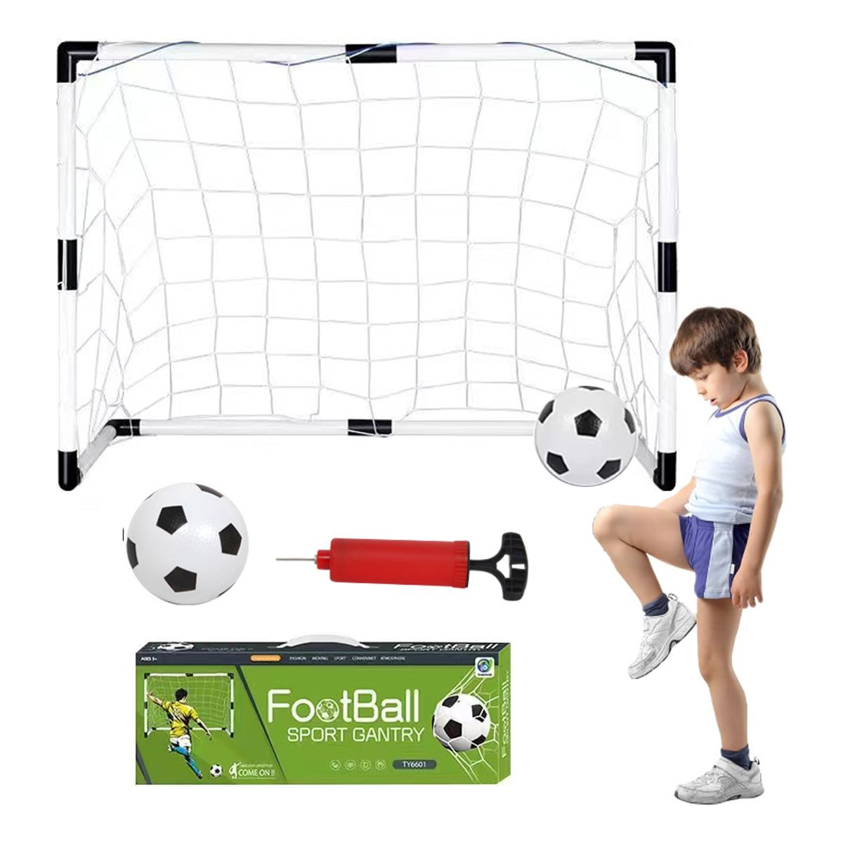 Arco De Fútbol 95x70cm Porterías Portátil Juguete Para Niños, marca EVERSO - Foto Principal