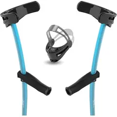 INDESMED - Par de Muletas Ergonómicas De Aluminio - Azul Talla M