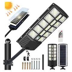 EVERSO - Lámpara Led Solar Exterior Jardín Con Sensor De Movimiento