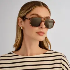 NOVY - Lentes Gafas De Sol Retro Piloto Aviador Mujer Uv400 Animal Print