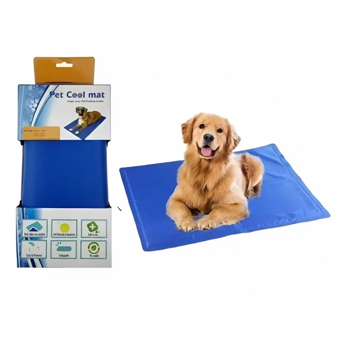GENERICO - Manta Refrescante Perro Manta Enfriadora Manta Mascotas Fria Azul Liso M