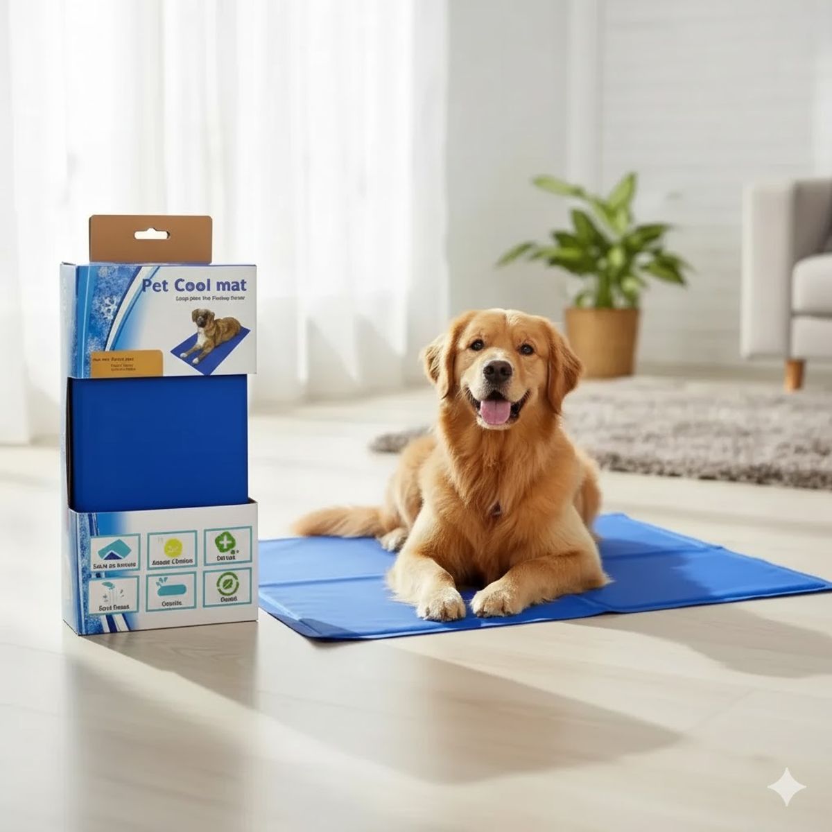 GENERICO - Manta Refrescante Perro Manta Enfriadora Manta Mascotas Fria Azul Liso M