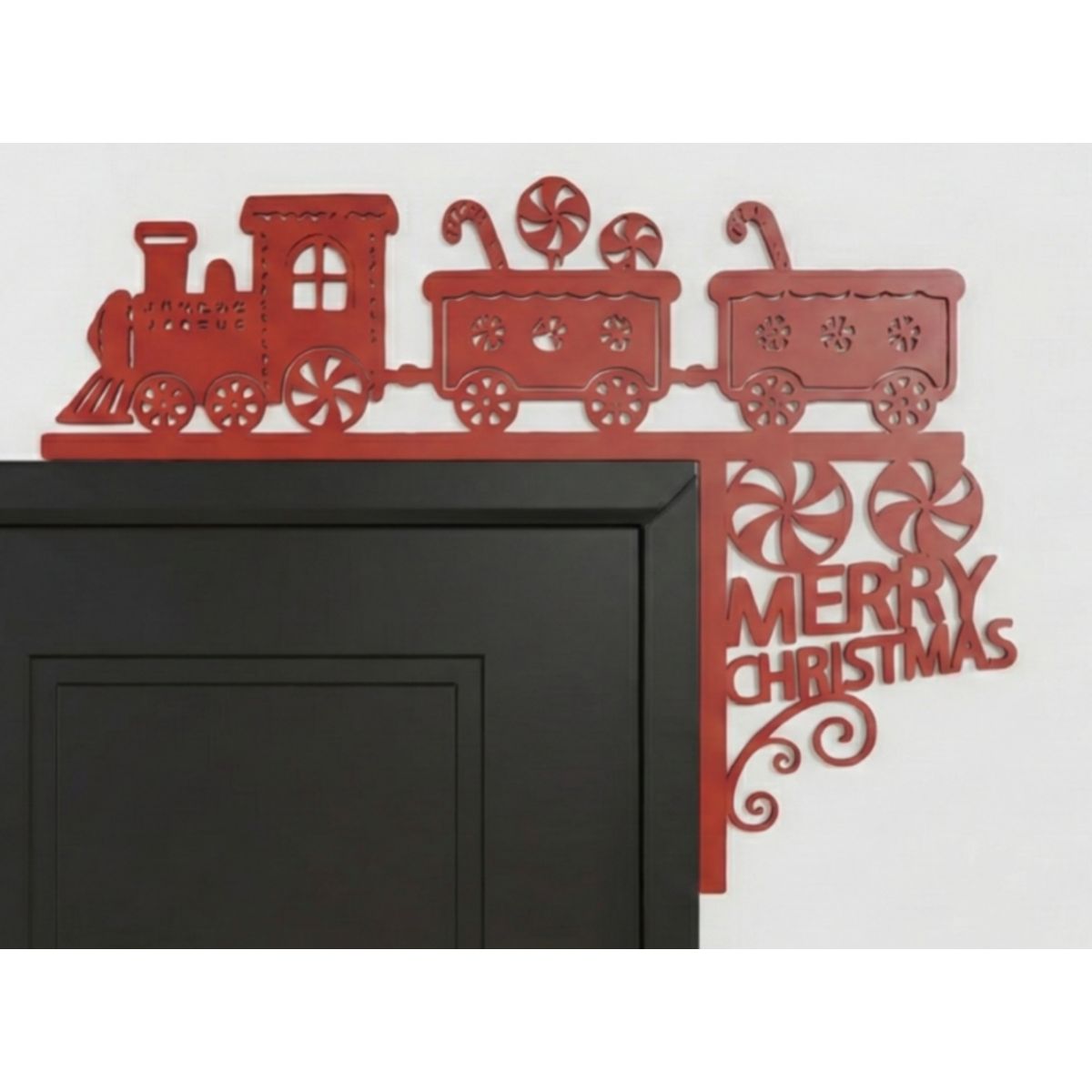 GENERICO - Decoración de Marco de Puerta Tren navideño