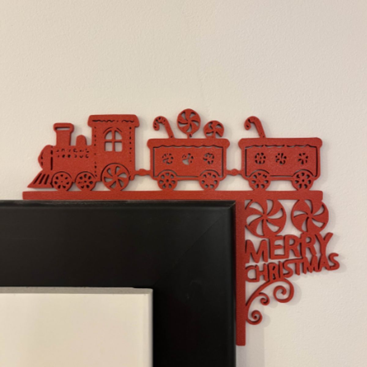 GENERICO - Decoración de Marco de Puerta Tren navideño