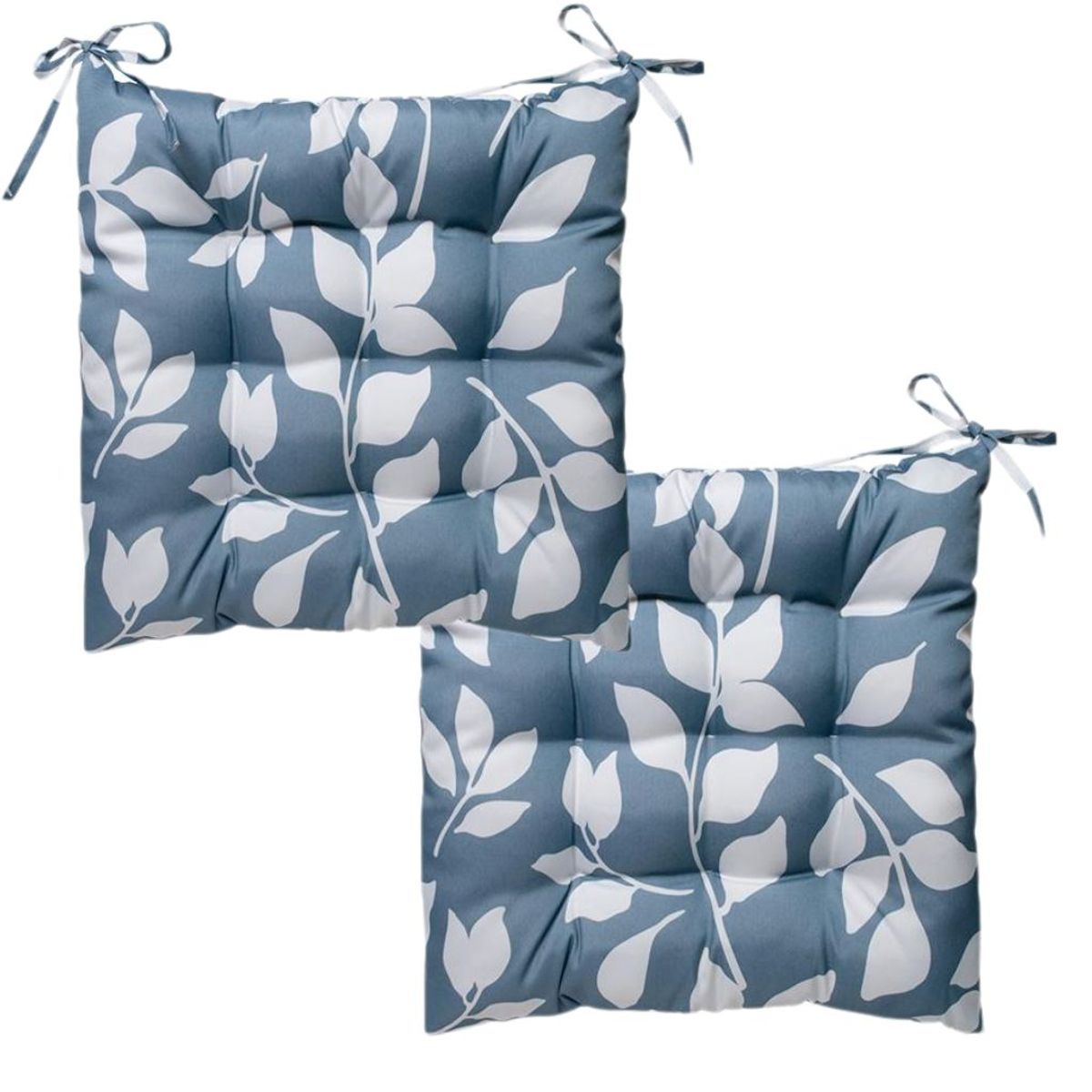 BOHEMIK - Pack de 2 Cojines para silla 40 cm x 40 cm Prado Azul
