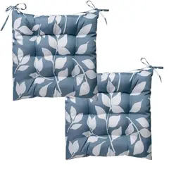BOHEMIK - Pack de 2 Cojines para silla 40 cm x 40 cm Prado Azul