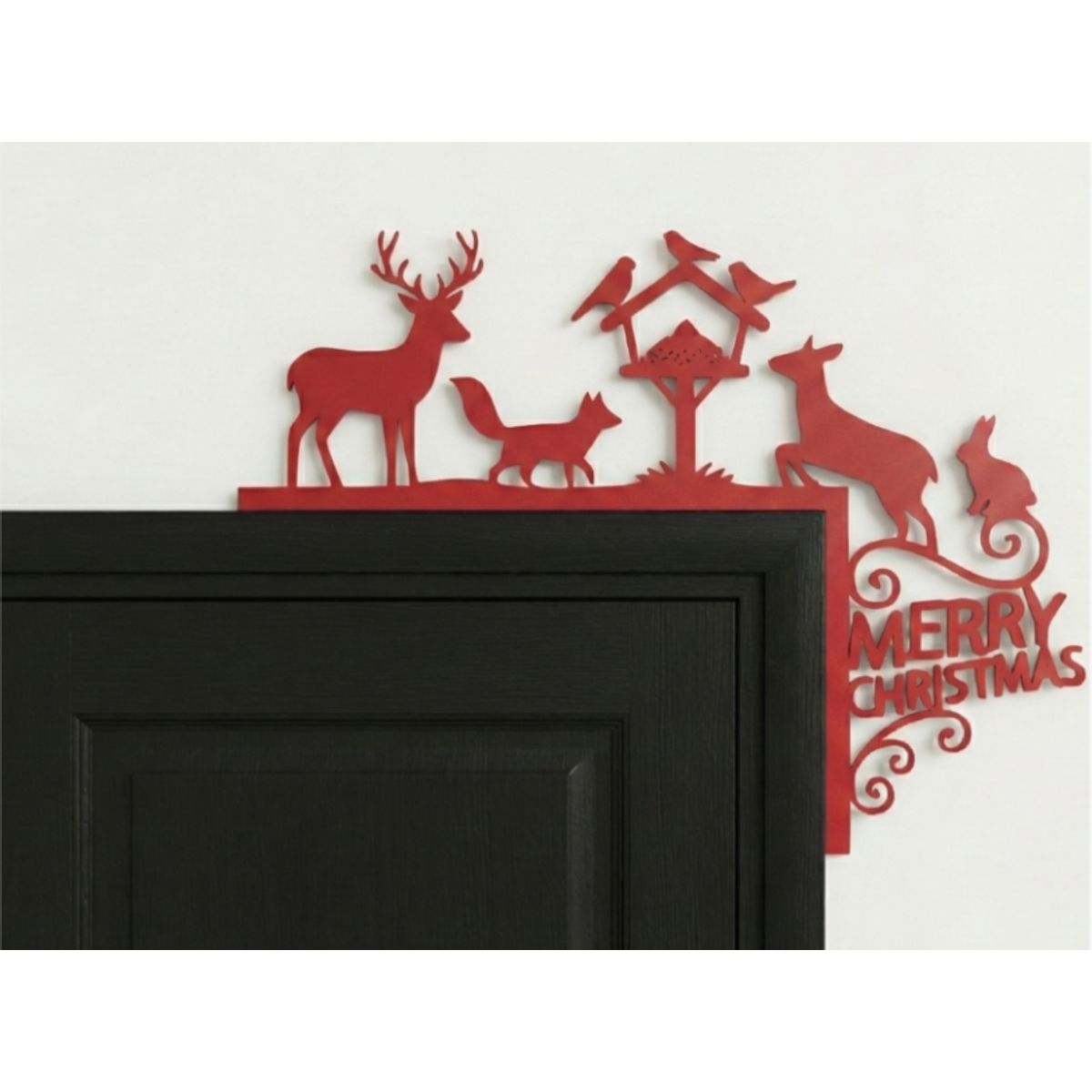 GENERICO - Decoración de Marco de Puerta Navideña Renos navideños