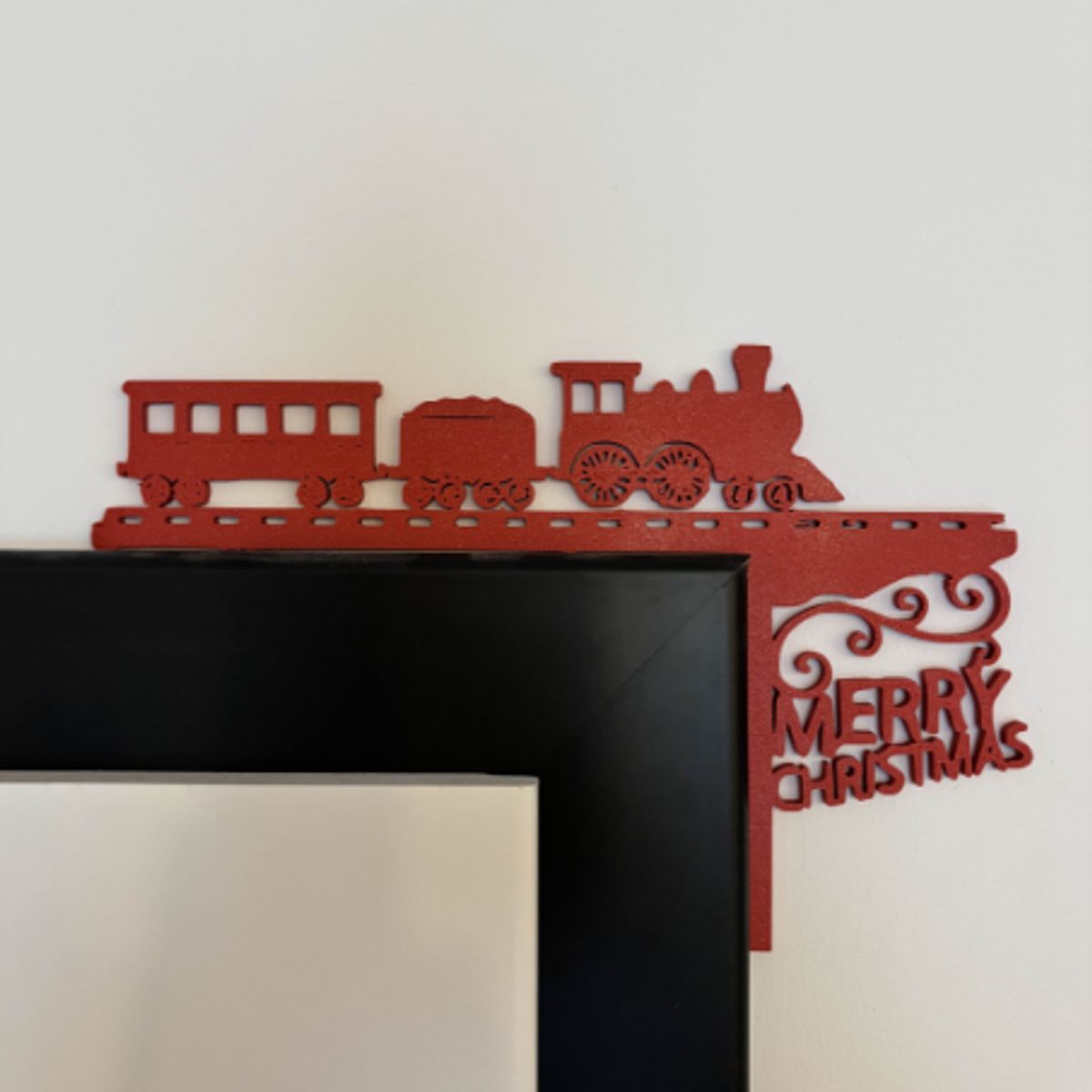 GENERICO - Decoración de puerta navideña trenes
