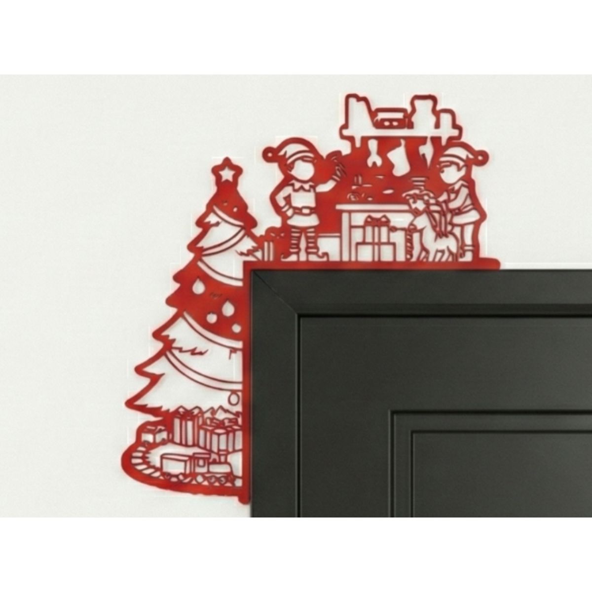 GENERICO - Decoración de puerta navideña de árbol