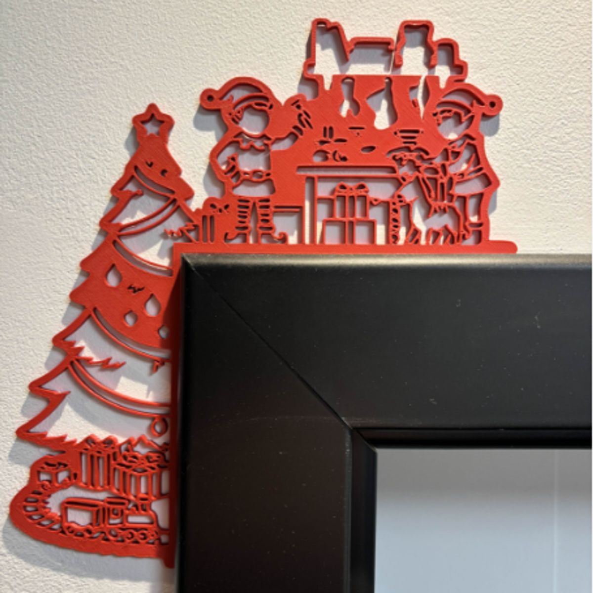 GENERICO - Decoración de puerta navideña de árbol