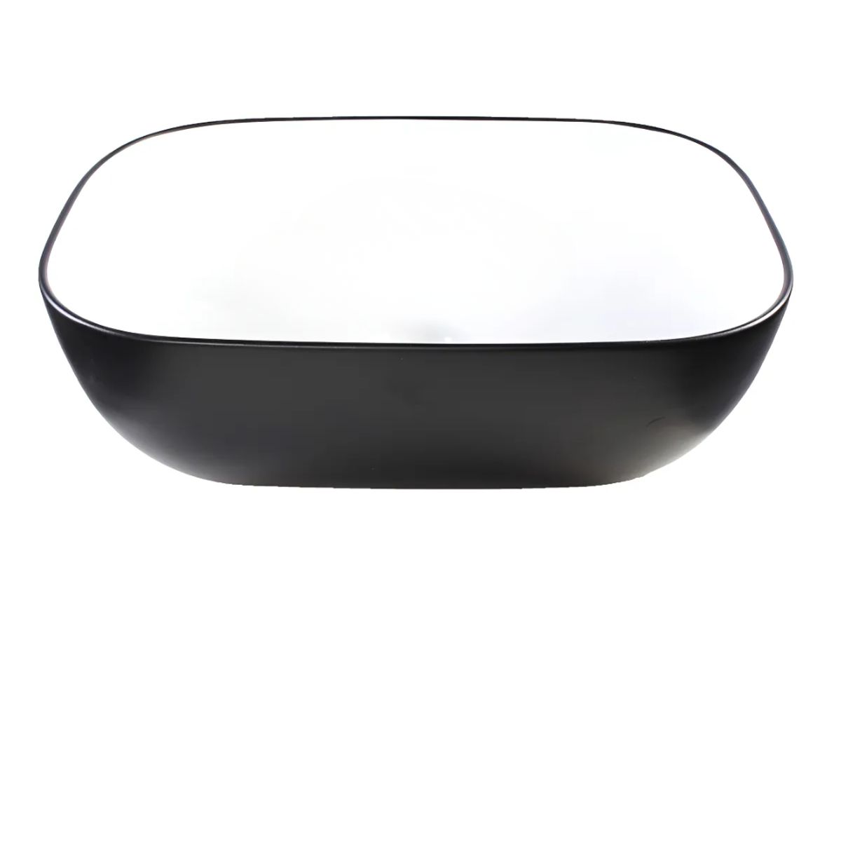 MODERN SPACE - Lavamanos Sobreponer Rectangular Negro y Blanco 46x33 Cm Ms