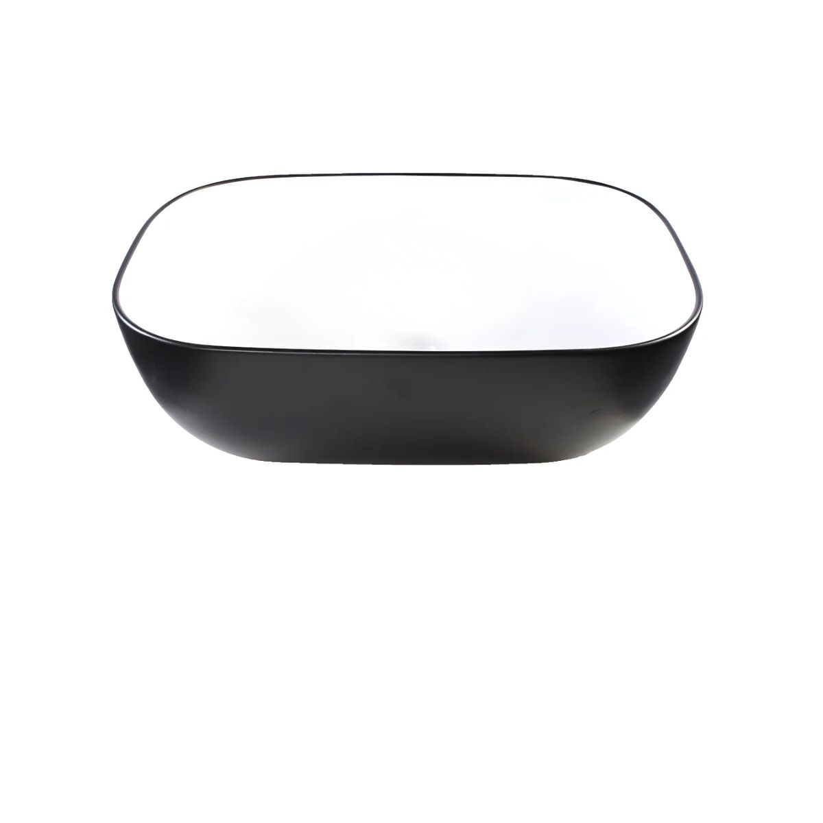 MODERN SPACE - Lavamanos Sobreponer Rectangular Negro y Blanco 46x33 Cm Ms