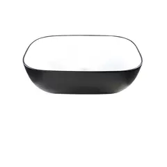 MODERN SPACE - Lavamanos Sobreponer Rectangular Negro y Blanco 46x33 Cm Ms