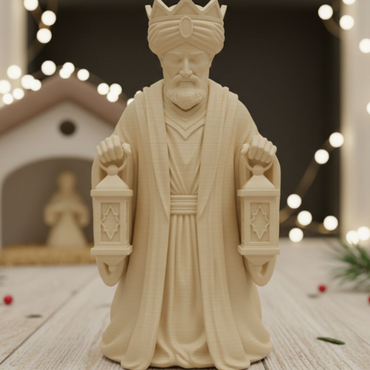 GENERICO - Rey Mago - Estatua de Pesebre Navideño
