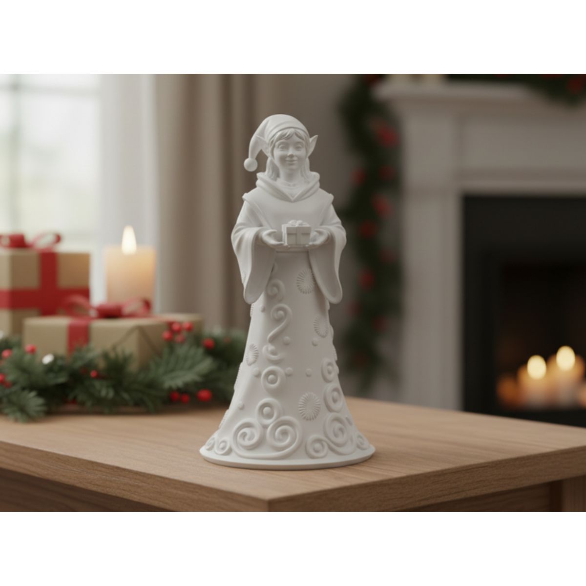 GENERICO - Figura navideña de Elfo Portador de Regalos