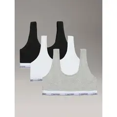 CALVIN KLEIN - Pack 3 Bralettes para Niña Multicolor