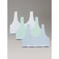 CALVIN KLEIN - Pack 3 Bralettes Modern Cotton para Niña Multicolor