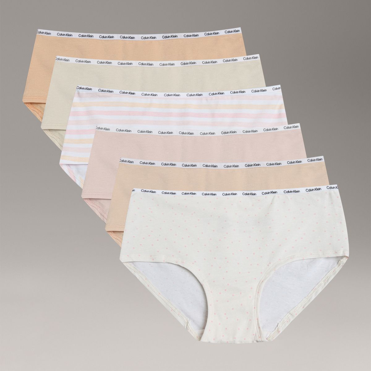 CALVIN KLEIN - Pack 6 Calzones Hipster para Niña Multicolor Calvin Klein