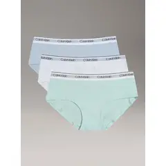 CALVIN KLEIN - Pack 3 Calzones Hipster Modern Cotton para Niña Multicolor