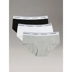 CALVIN KLEIN - Pack 3 Calzones Hipster Delta para Niña Multicolor