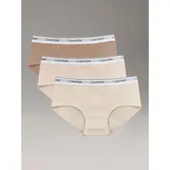 CALVIN KLEIN - Pack 3 Calzones Hipster Modern Cotton para Niña Multicolor