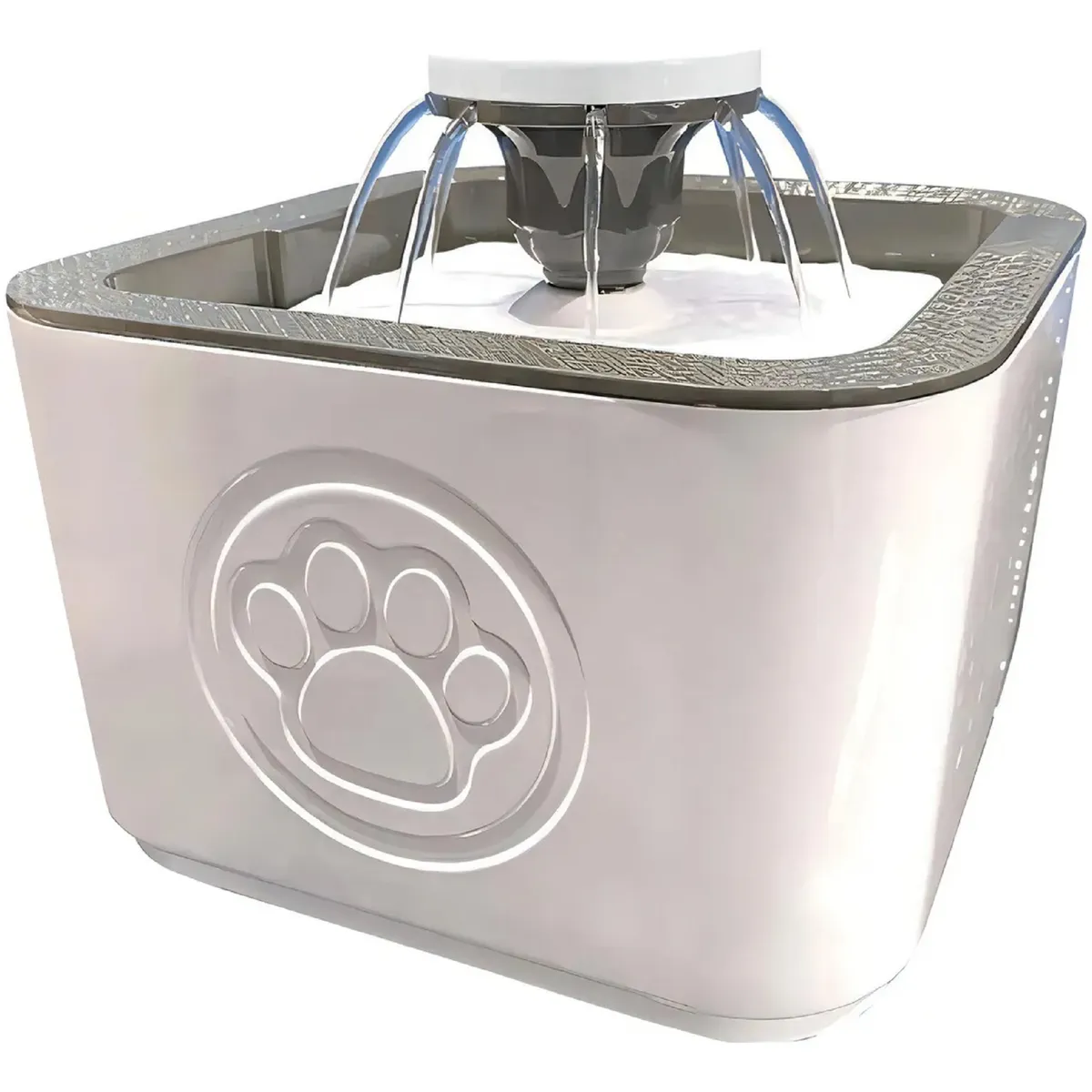 GENERICO - Fuente Dispensador Agua Eléctrico Bebedero Perro Gatos 2 Lts Color Blanco