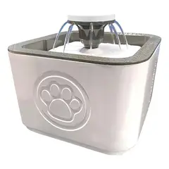 GENERICO - Fuente Dispensador Agua Eléctrico Bebedero Perro Gatos 2 Lts Color Blanco