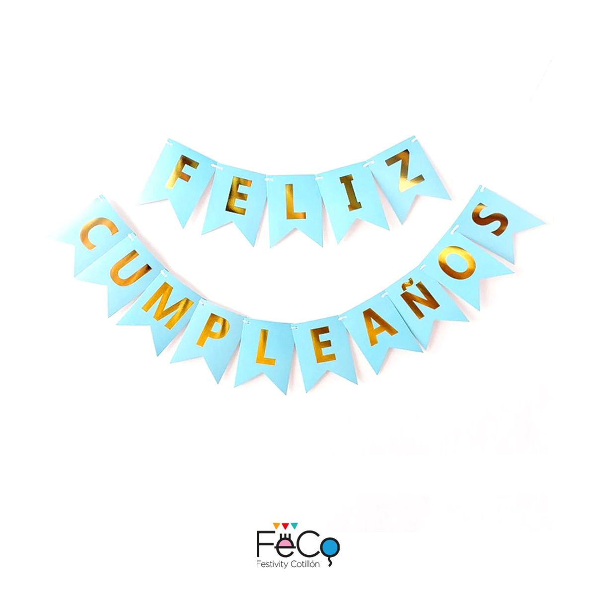 GENERICO - BANNER F.C. CELESTE/DORADO 3 METROS