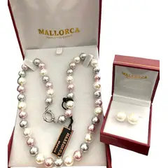 MALLORCA - COLLAR Y AROS PERLAS DE 45CMS